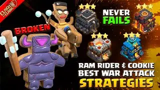 Unstoppable COOKIE & Ram Rider Attack Strategy That Never Fails For Th9 - Th12 In Clash Of Clans😈🔥