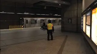 LA Metro Purple Line Train At Wilshire Vermont 