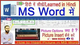 How to add picture in MS word |MS Word me picture kaise add kare |Picture in MS Word #pictureinsert