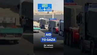 Aid trucks prepare to enter Gaza through Rafah crossing
