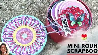 Cute Mini Circular Scrapbook making tutorial - A perfect DIy handmade birthday album #craft #easy