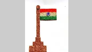 Independence Day Special Craft Ideas/Indian Flag making with rice/15th august craft.