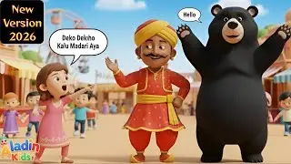 Kalu Madari Aaya 2026🐻| New Version | Kalu Madari & Dancing Bear | Kids Poem | Hindi Nursery Poems