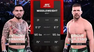 ЭНТОНИ ХЕРНАНДЕЗ VS ДРИКУС ДЮ ПЛЕССИ UFC 5 CPU VS CPU