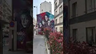 🎪🤡🤹 by C215 Christian Guemy - Paris, France. #streetart #graffiti #mural #shorts