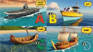 🚤 ABC Water Vehicles Song for Kids | Fun & Educational Boat & Ship Adventure! ⛴️🌊 | #abcd #kids