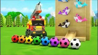 Cute Cartoon Truck Game with Colors & Animals 🐟⚽
