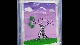 easy tree painting with poster colour 🌳/ tree easy drawing