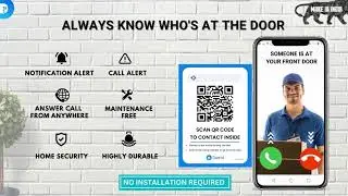 DoorVi Smart Video Doorbell Powered by QR Code Technology | Instant Visitor Video Call on Smartphone