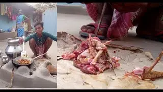 Villages cooking desi style // Bird chicken recipi