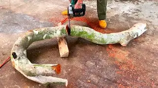 Incredible Woodworking Ideas From Solid Wood With Wooden Pegs // Backyard Table With Cool Design