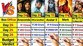 Dhurandhar Day 24 vs Anaconda Day 04 vs Avatar 3 Day 10 vs Mark Day 04 vs TMMTMTTM Day 04 Collection