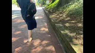 Walking down hill - optokinetic video