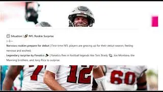 Football Legends Surprise Rookies Big Tears
