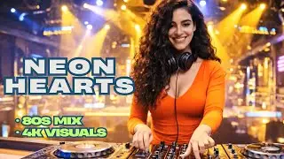 Neon Winter Disco • Neon Hearts at Midnight • 80s Mix | 4K Visuals