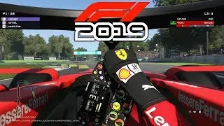 F1 2019 EXCLUSIVE Gameplay - Race in ITALY with Charles Leclerc (F1 2019 Game Ferrari)
