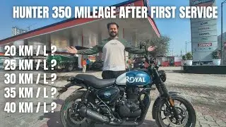 Mileage Of Hunter 350 After First Service 🤔?