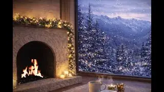 Cozy at Home | Snowy Mountain Cabin | Relaxing Jazz Ambience