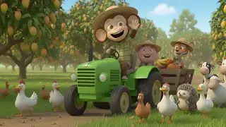 Farmer Monkey Repairs Tractor 🐒🚜 Fixing the Farm Gate & Caring for the Mango Garden Harvest🥭