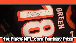 NFL.com Fantasy Football First Place Prize Autograhped NFL Jersey - A.J. Green - Cincinnati Bengals