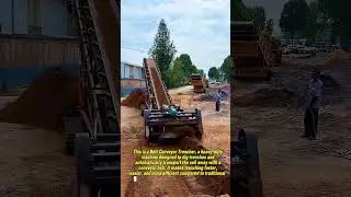 Amazing Belt Conveyor Trencher | Powerful Trenching and Soil Removal Machine.
