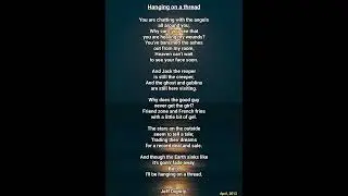 (audio poetry) Jeff Dignity - Hanging on a Thread. spoken word poetry audio poem