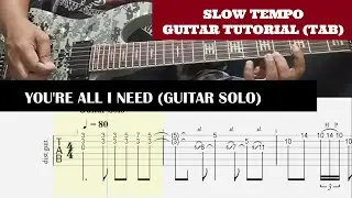 WHITE LION - YOU'RE ALL I NEED SOLO GUITAR LESSON with TABS and BACKING TRACK