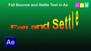 Fall Bounce and Settle Text Animation in After Effects | After Effects Tutorial