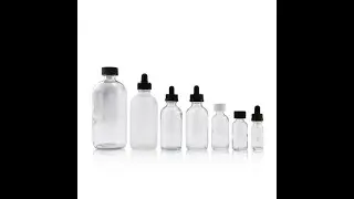 Clear Boston Flat Round Glass Bottles | Specialty Bottle