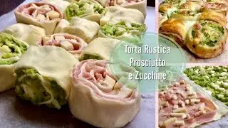 TORTA RUSTICA PROSCIUTTO E ZUCCHINE ricetta facile e veloce ‑ Tutti a Tavola