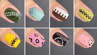 Top 8 Easy nailart using Dotting tools || Floral nailart/ Dotticure nailart || Easynailart at Home