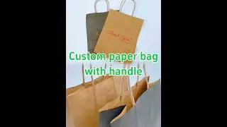 custom paper bag with handle size and logo you can check.#leabonpack #custom #paperbag