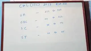 SSC cgl cut off tier 1 2017