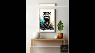 Trash Panda Raccoon Digital Wall Art - Instant Download - 18x24 Poster Size