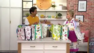 Temp-tations Set of (2) Printed Insulated Tote Bags on QVC