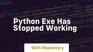 python exe has stopped working