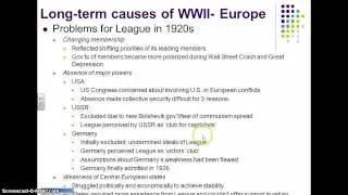 WWII  problems and successes of League of Nations