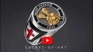 Saint St. Patrick Ring 925 Silver, Patron Saint of Ireland, Irish Crosier Bishop