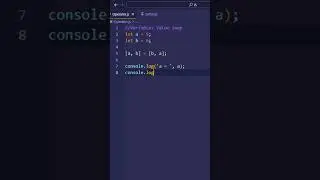JS Swap Values of Two Variables #shorts