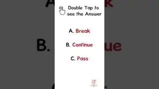 Python interview questions 24 | which keyword allows skipping of some part of a loop