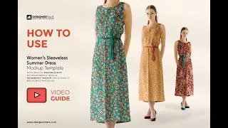 How to use women's sleeveless summer dress mockup by designertale