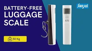 SANSUI Battery-Free Portable Digital Luggage Scale with Metal Hook
