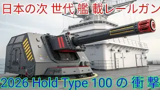 2026 Hold Type 100日本が生み出した次世代10mm艦載レールガン海上自衛隊 未来の電子兵器の全貌!!!