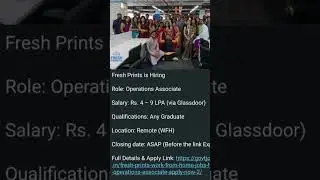 🚨 job alert 🚨 comments Link 🖇️ #career #opportunity #college #students #study #job #workfromhome