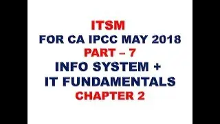 ITSM - IT FOR CA IPCC MAY 2018 21