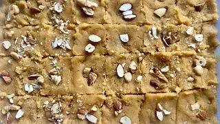 Besan ki methai easy recipe | Easy and quick besan methai with dry fruits | Brown sugar besan methai