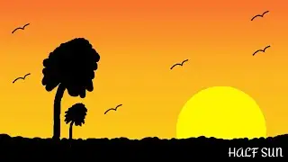 MS-Paint | Draw Half Sun Painting | By Dev Sir | Technical Dev