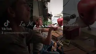 Cutting an apple gourd #gourds #birdhouse birdhouse