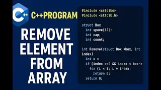 C++ Program: Remove Element from Array Using Struct and Function | Data Structures Example