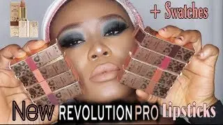 REVOLUTION PRO new neutral satin matte lipsticks | TESTING & SWATCHES | Zainab Iye |